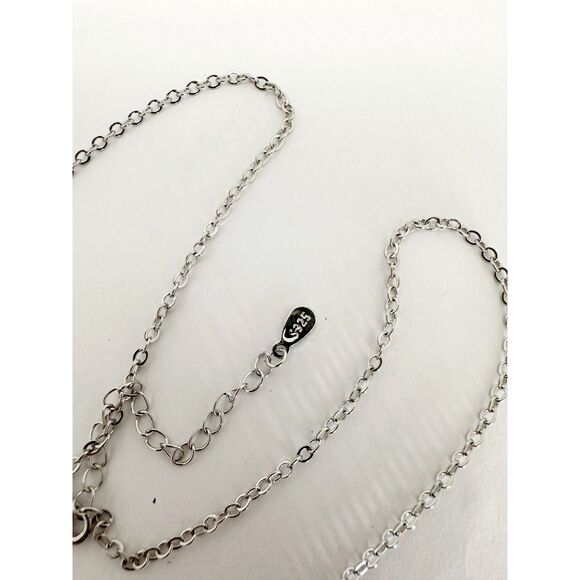 Faux Emerald Pearl and Princess Cut Rhinestone Lariat Necklace - Picture 5 of 6